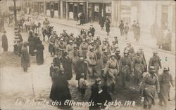 Retraite des Allemands Luxemborg 1918 Postcard