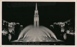 Court of the Moon at Night 1940 Golden Gate International Exposition California 1939 Golden Gate International Exposition (GGIE) Postcard