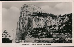 Gibralter Cross of Sacrifice and Galleries Postcard