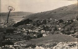 Aerial View of Beach and Ocean Postcard