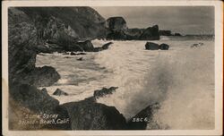 Some Spray on the Rocks Postcard