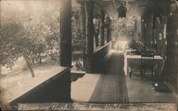 Dining Porch, Dunbar Hotel. Fairfax Postcard