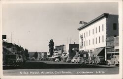 Exterior of Niles Hotel Postcard