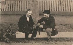 Luther Burbank Entertaining a Visitor at his Santa Rosa Farm California Postcard Postcard Postcard