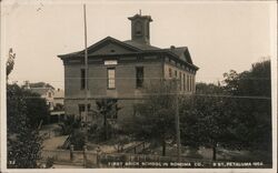 First Brick School in Sonoma County Postcard