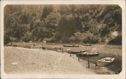 Boats & Canoes on Russian River Postcard