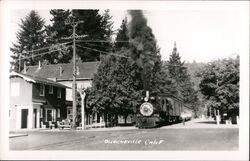 Guerneville, Califonia Train Postcard