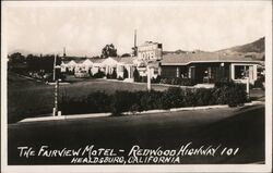 The Fairview Motel Redwood Highway 101 Postcard