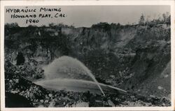 Hydraulic Mining 1940 Postcard