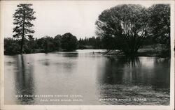 View from Metzger's Fishing Lodge, Fall River Mills, Calif. California Postcard Postcard Postcard