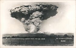 The Great Eruption. Lassen Peak, May 22, 1915 Postcard