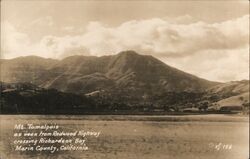 Mt Tamalpais as seen from Redwood Highway crossing Richardson Bay Postcard