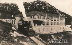 The Old Train and Tavern Postcard