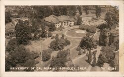 Aerial View of University of California Berkeley, CA Postcard Postcard Postcard