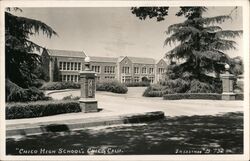 Exterior of Chico High School Postcard