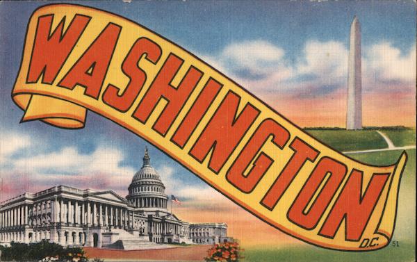 Greetings from Washington District Of Columbia Washington DC Postcard