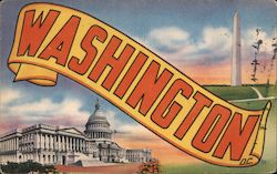 Greetings from Washington District Of Columbia Washington DC Postcard Postcard Postcard