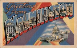 Greetings from Washington District Of Columbia Washington DC Postcard Postcard Postcard