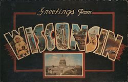 Greetings from Wisconsin Postcard Postcard Postcard