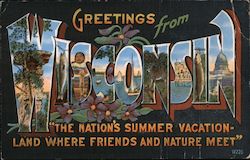 Greetings from Wisconsin Postcard Postcard Postcard