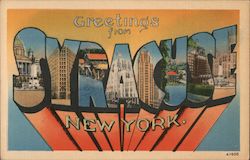 Greetings from Syracuse New York Postcard Postcard Postcard