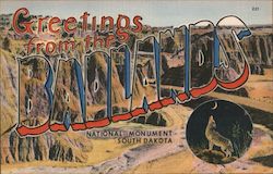 Greetings from Badlands Postcard