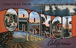 Greetings from Orange County California Postcard Postcard Postcard