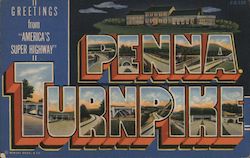 Greetings from Penna Turnpike Pennsylvania Postcard Postcard Postcard