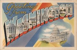 Greetings from Washington District Of Columbia Washington DC Postcard Postcard Postcard