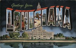 Greetings from Louisiana Postcard