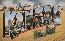 Greetings from Kansas Postcard