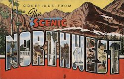 Greetings from The Scenic Northwest Large Letter Postcard Postcard Postcard