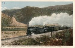 Descending from Cajon Pass on Southern California Side of the Coast Range Postcard