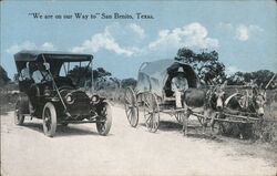 "We are on out Way" Postcard