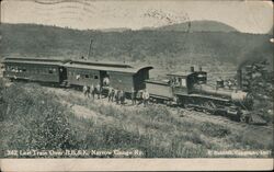 Last Train Over B. B. & K Narrow Gauge Railway Postcard