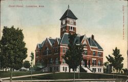 Courthouse Ludington, MI Postcard Postcard Postcard