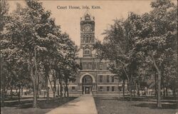 Court House Iola, KS Postcard Postcard Postcard