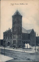 Court House Bluffton, IN Postcard Postcard Postcard