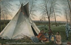 Cheyenne Indian Squaws and Papooses Postcard