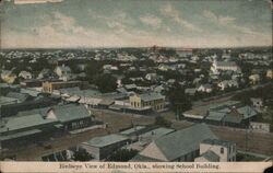 Birdseye View showing School Building Edmond, OK Postcard Postcard Postcard