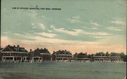 Line of Officers' Quarters Fort Benjamin Harrison, IN Postcard Postcard Postcard