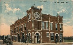 City Hall Ada, OK Stall Postcard Postcard Postcard