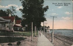 North Beach, Epworth Ludington, MI Postcard Postcard Postcard