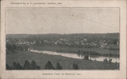 Birdseye View of Town Postcard