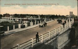 Mulberry Street Bridge Harrisburg, PA Postcard Postcard Postcard