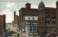 Farnum Sreet Looking West from 15th Omaha, NE Postcard Postcard Postcard