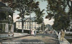 Townsen Ave and K. of P. Hall Postcard