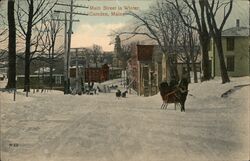 Main Street in Winter Postcard