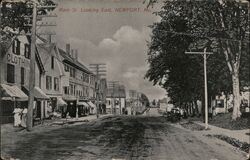 Main Street, Looking East Newport, ME Postcard Postcard Postcard