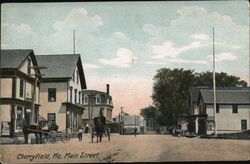 View of Main Street Cherryfield, ME Postcard Postcard Postcard